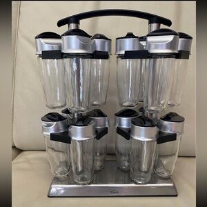 Trudeau Quad Carousel Spice Rack and Spices